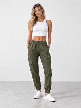 Banana Republic Olive Cargo Jogger Pants